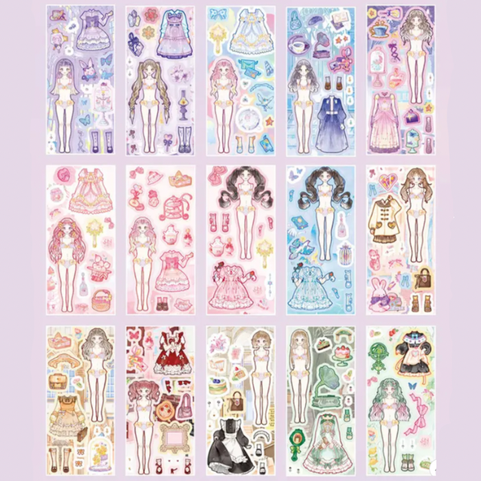 Muñequitas para vestir “Dress Up” ~290 Stickers