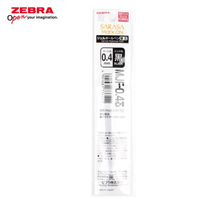 Zebra Sarasa Clip Mark On 0.4 mm · Refill Tinta Negra