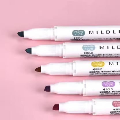 Zebra Mildliner · Set x5 Resaltadores Doble Punta