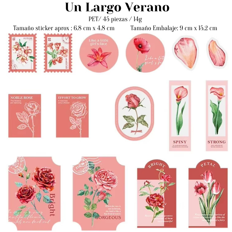 Stickers PET "Floating Flowers"