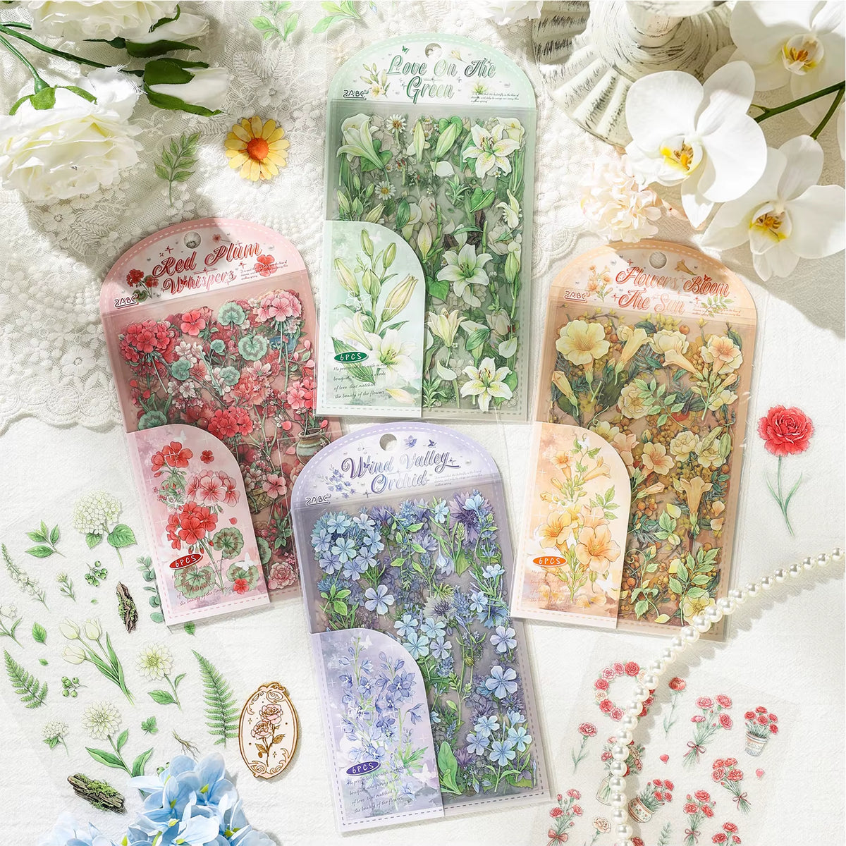 Stickers PET "Flores de Rocío"