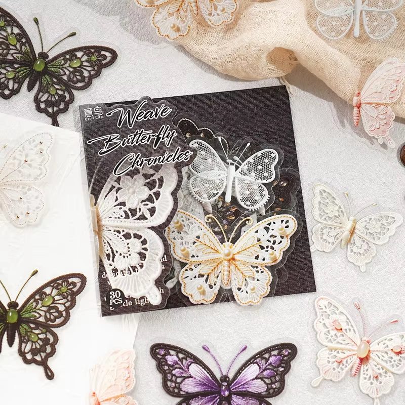 Stickers PET "Mariposas Bordadas"