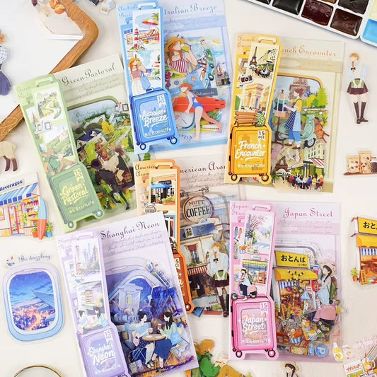Stickers PET "Viajes por el Mundo"