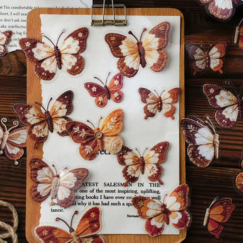 Stickers PET "Mariposas Bordadas"
