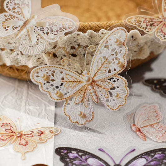 Stickers PET "Mariposas Bordadas"