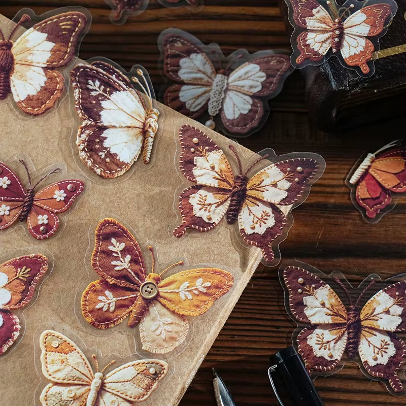 Stickers PET "Mariposas Bordadas"