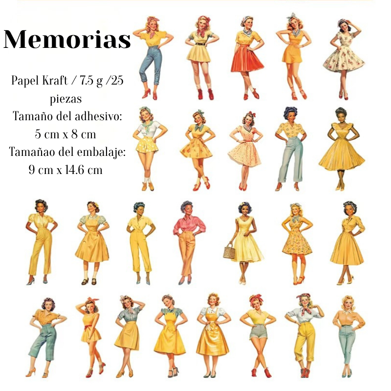 Adhesivos Troquelados "Vintage Beauty"