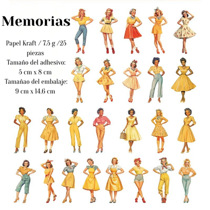 Adhesivos Troquelados "Vintage Beauty"