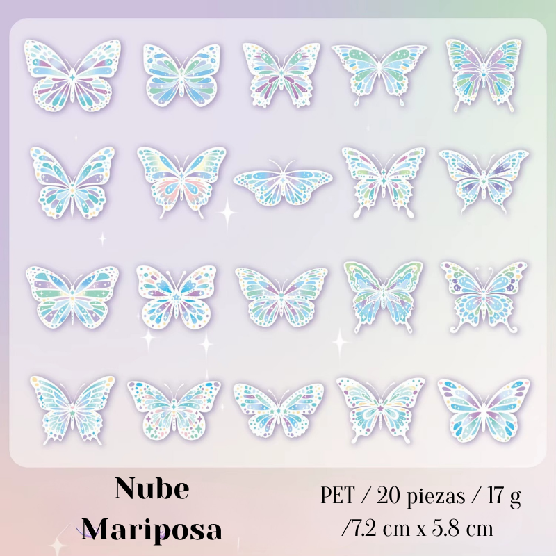 Stickers PET "Butterfly Shine"