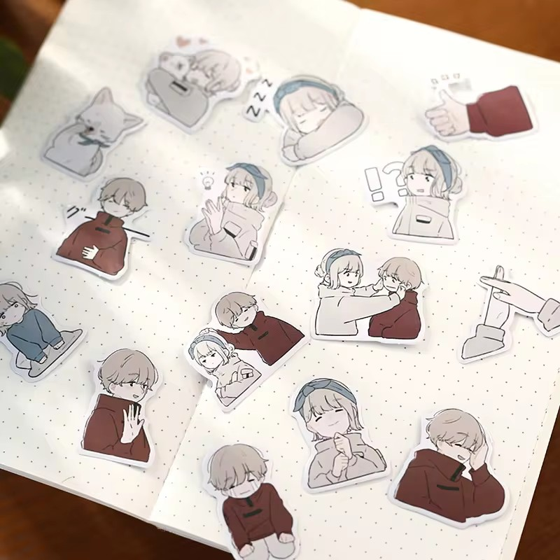 Cajita de 45 stickers " Relationship "