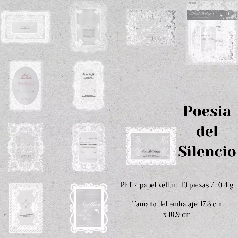 Stickers PET "Lace Poems"