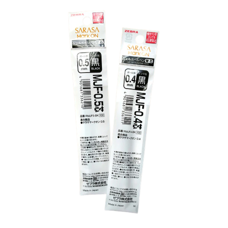 Zebra Sarasa Clip Mark On · Repuesto Tinta Negra