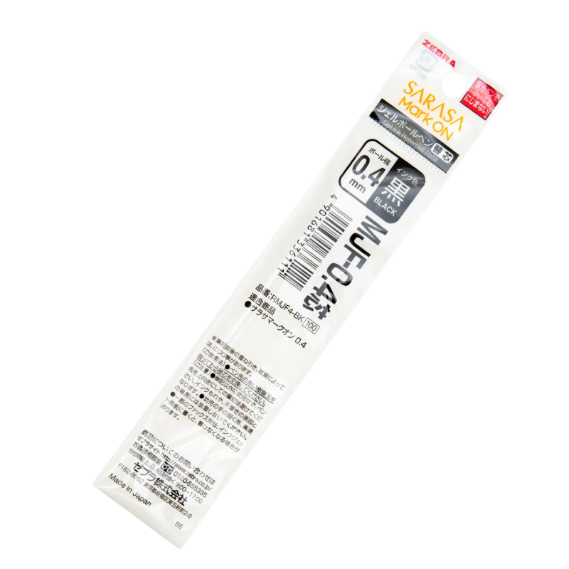 Zebra Sarasa Clip Mark On · Repuesto Tinta Negra