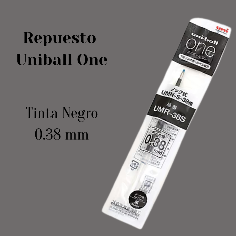 Repuesto Uni-ball One · Tinta Gel 0.38 / 0.5 mm