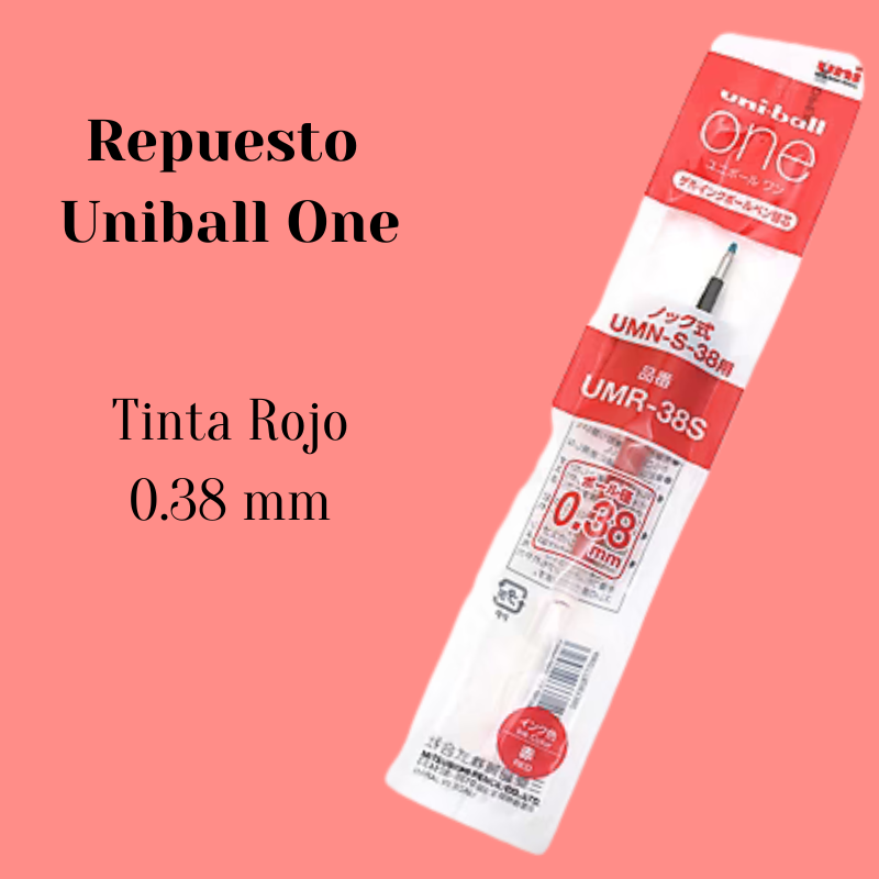 Repuesto Uni-ball One · Tinta Gel 0.38 / 0.5 mm