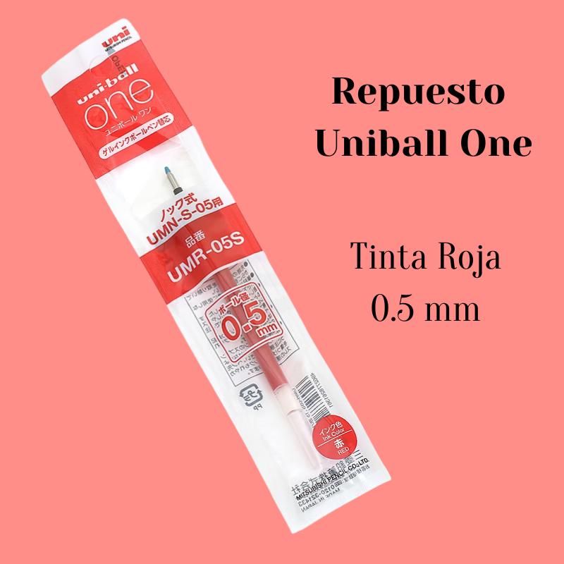 Repuesto Uni-ball One · Tinta Gel 0.38 / 0.5 mm