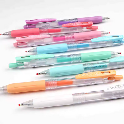 Zebra Sarasa Clip Milk · Set x8 Lapiceros Pastel