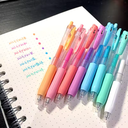 Zebra Sarasa Clip Milk · Set x8 Lapiceros Pastel