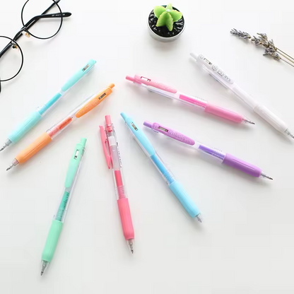 Zebra Sarasa Clip Milk · Set x8 Lapiceros Pastel
