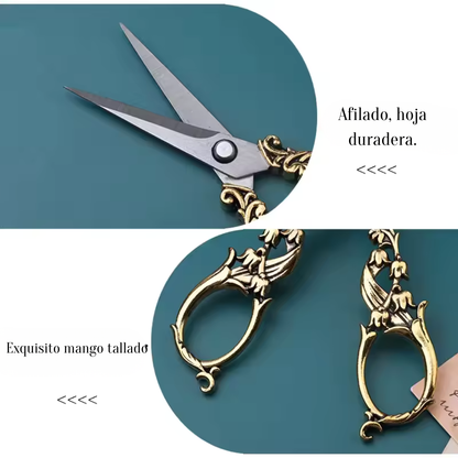 Tijera Vintage dorada "Áurea Clásica"