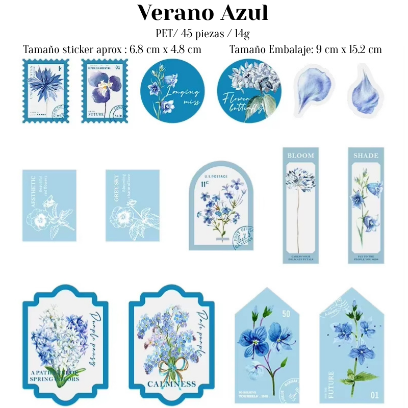 Stickers PET "Floating Flowers"