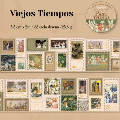 Colección Stickers Roll "Vintage Stamp"