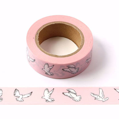 Cinta Washitape "Pigeon", 15mmx10m.