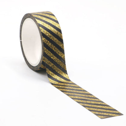 Cinta Washitape 15mmx3m "Cross Grain Sparkle" con Glitter dorado