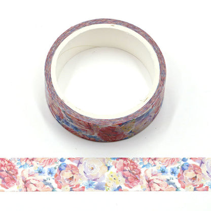Cinta Washitape "Watercolor Flowers ", 15mmx5m.
