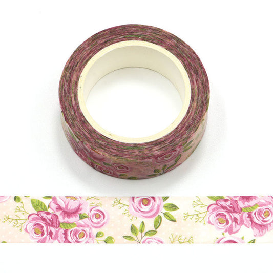 Cinta Washitape 15mmx10m "Pink roses"