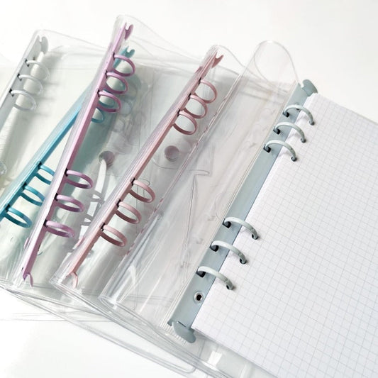 Accesorios Six Ring Binder Transparente, tamaño A5