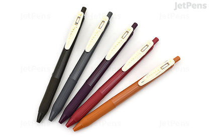 Zebra Sarasa Clip Vintage Set 2 · x5 Lapiceros Tonos Cálidos