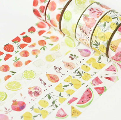 Coleccion de Washitapes "Frutas de verano"