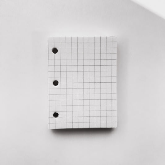 Refill para Mini Binder, x 80 hojas cuadriculadas