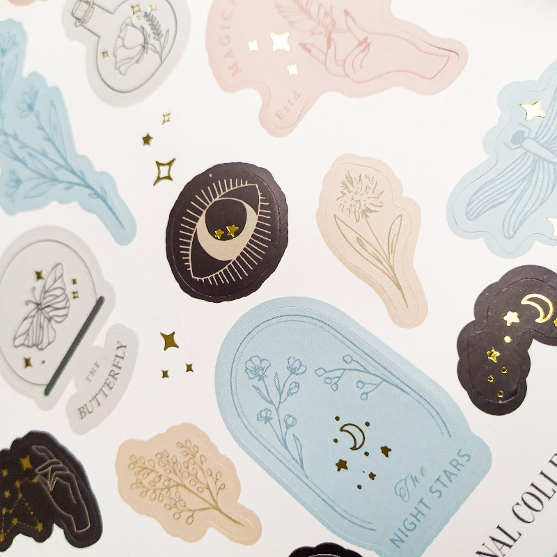 Stickers "Bullet Journal Collection", con foil (¡108 Stickers en total!)