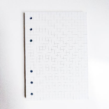 Hojas refill para Binder A5/A6, 120gsm (cuadriculadas, rayadas o puntos)