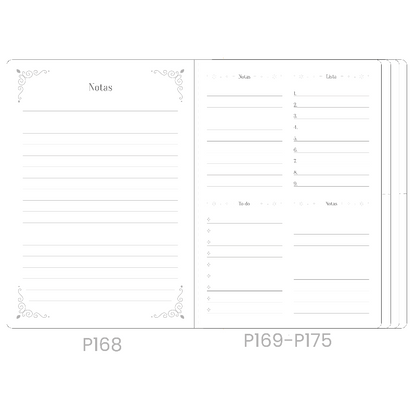Libretas 160gsm Puntos, colección “Enchanted Forest”