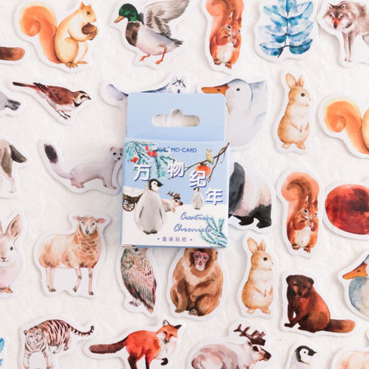 Cajita de 46 Stickers "Centumen de Animales ”