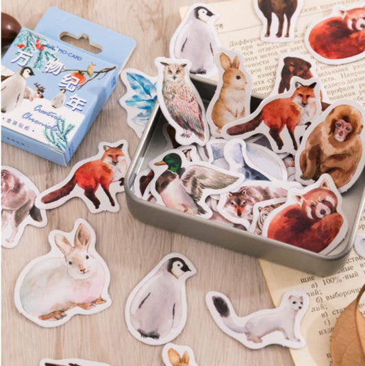 Cajita de 46 Stickers "Centumen de Animales ”
