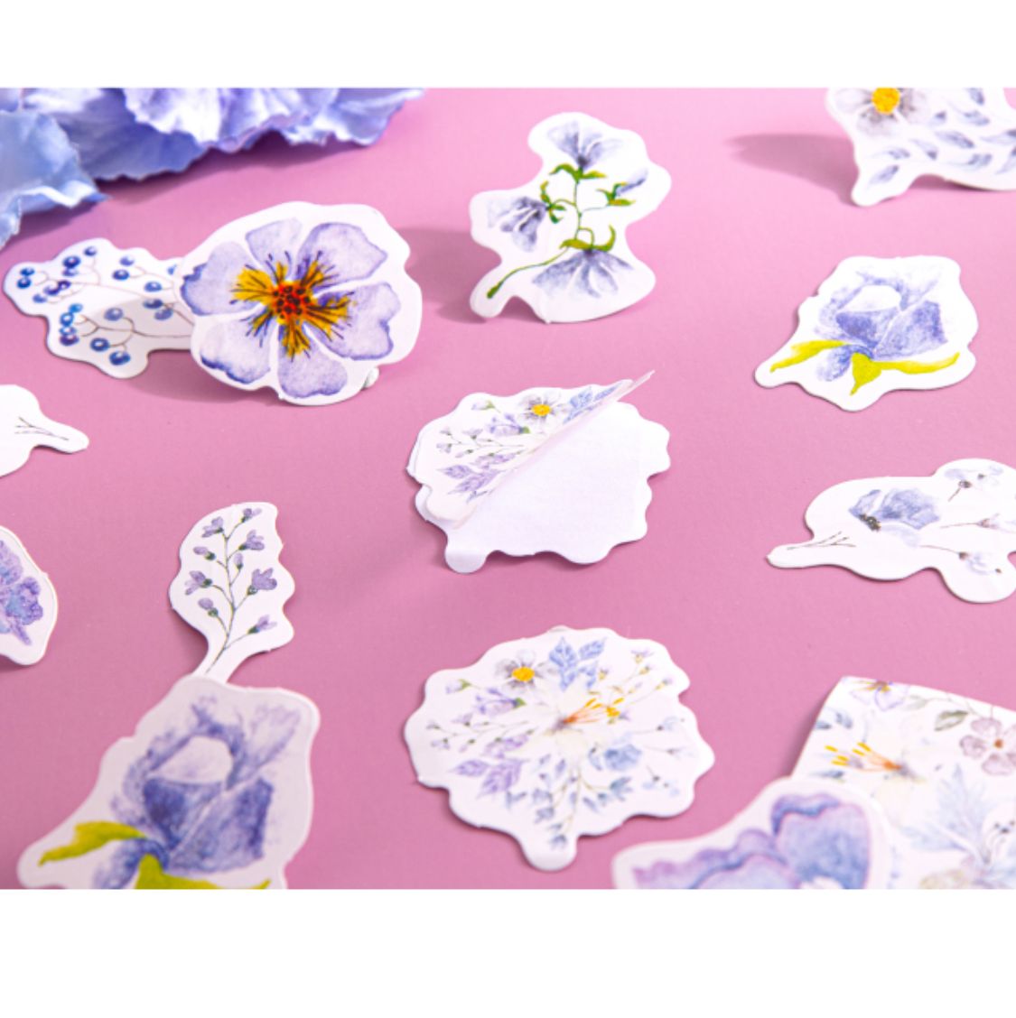 Cajita de 46 Stickers "Orquídeas Púrpuras”