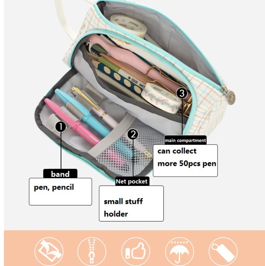 Cartucheras de gran capacidad Angoo “Aesthetic Patterns”