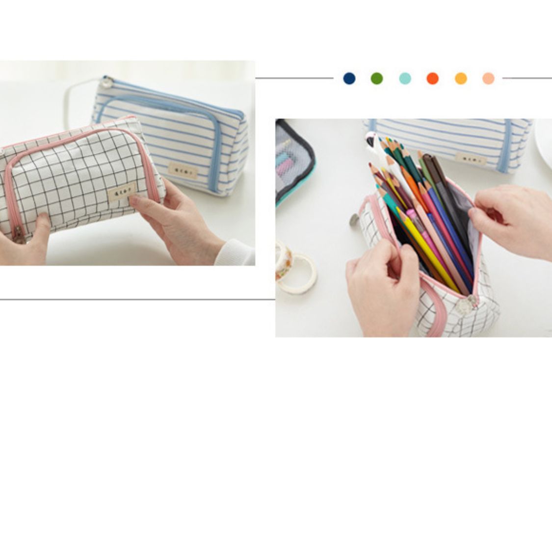 Cartucheras de gran capacidad Angoo “Aesthetic Patterns”