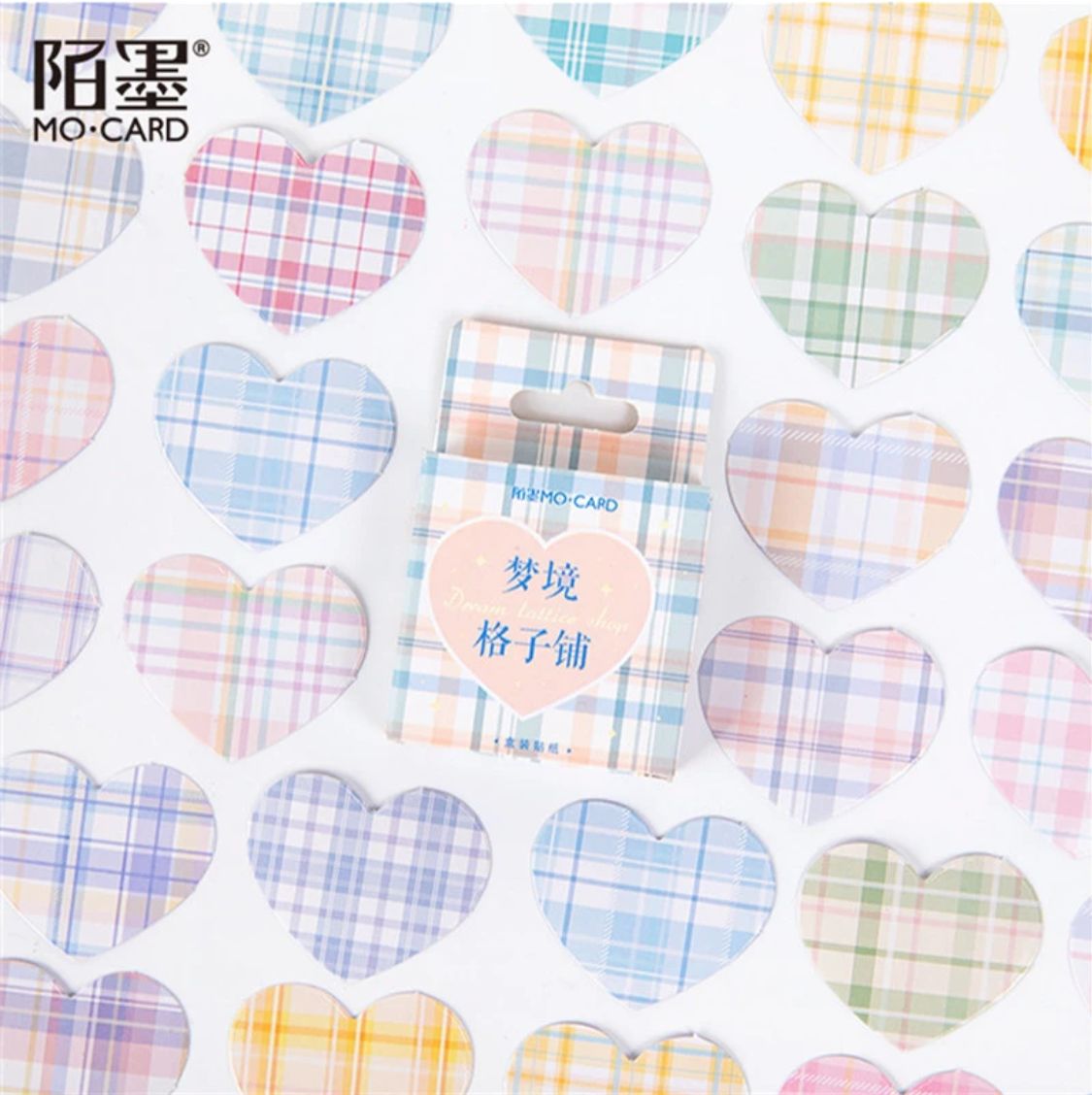 Cajita de 46 Stickers "Striped Hearts”