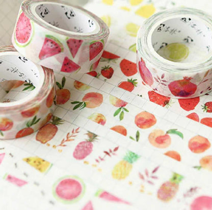 Coleccion de Washitapes "Frutas de verano"