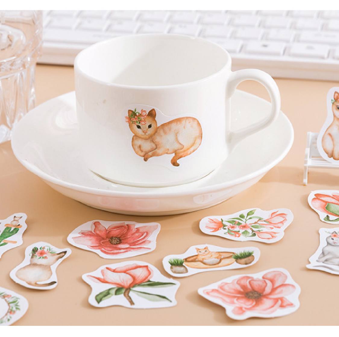 Cajita de 46 Stickers "Cute Cats”