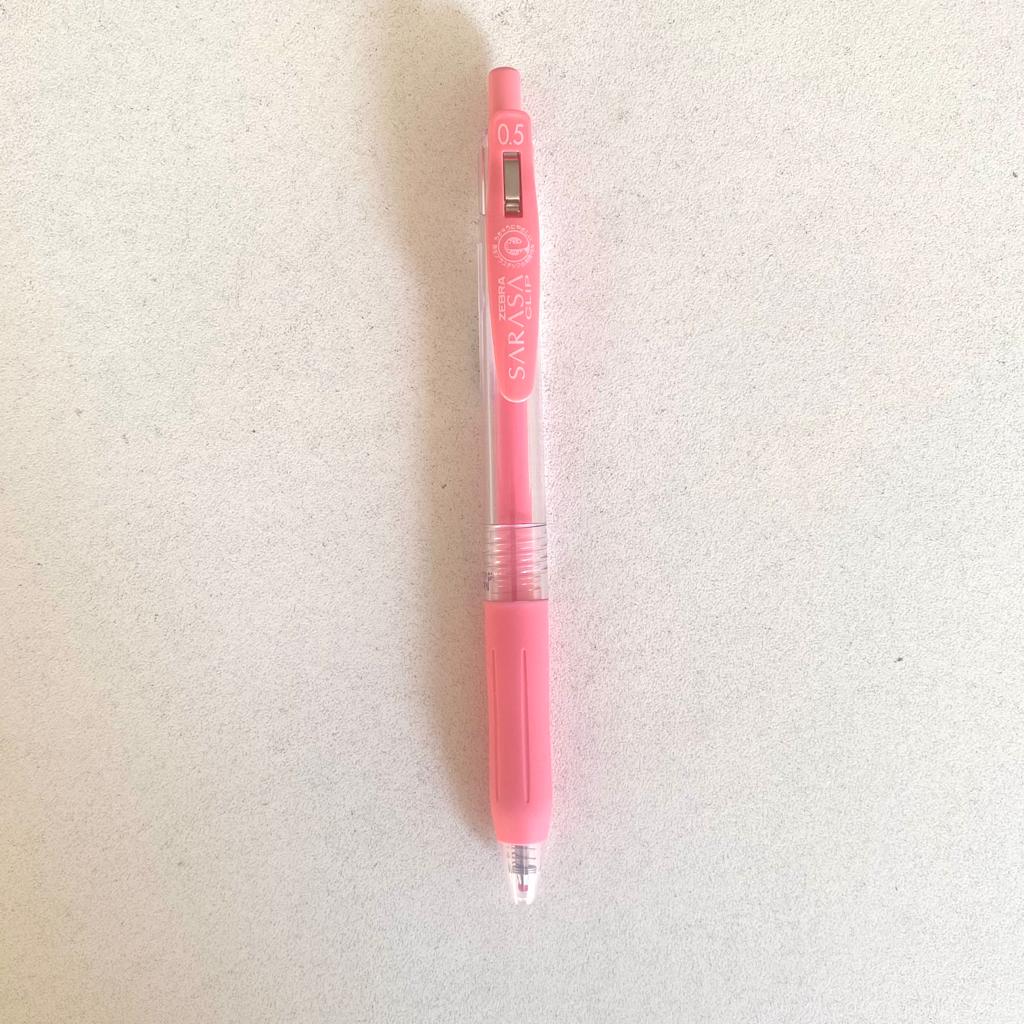 Sarasa Clip Gel Pen 0.5mm, Milk Red