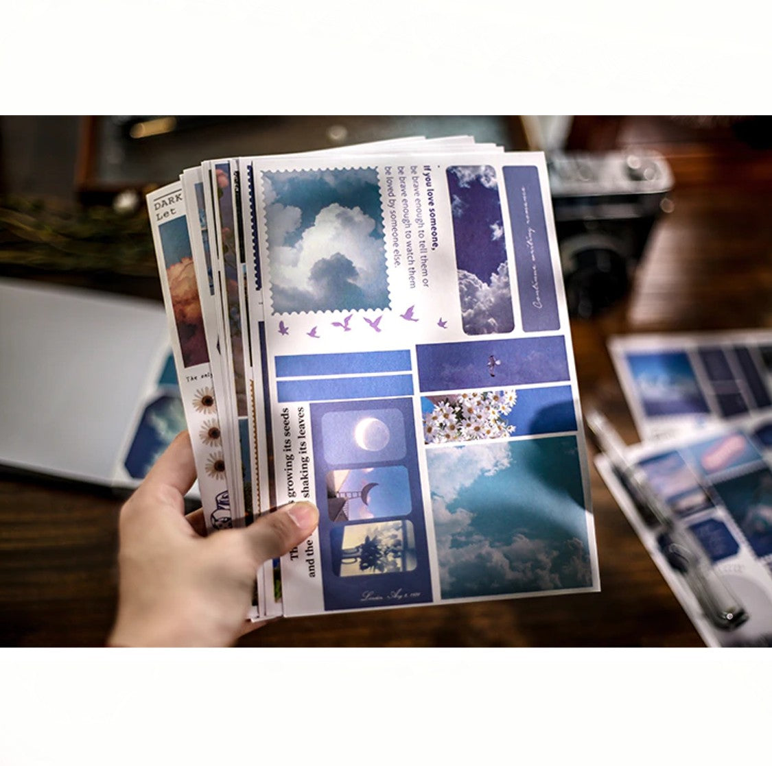 [¡REMATE!] Sticker Book "Magic Purple", +50 hojitas stickers washi