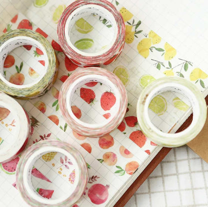 Coleccion de Washitapes "Frutas de verano"