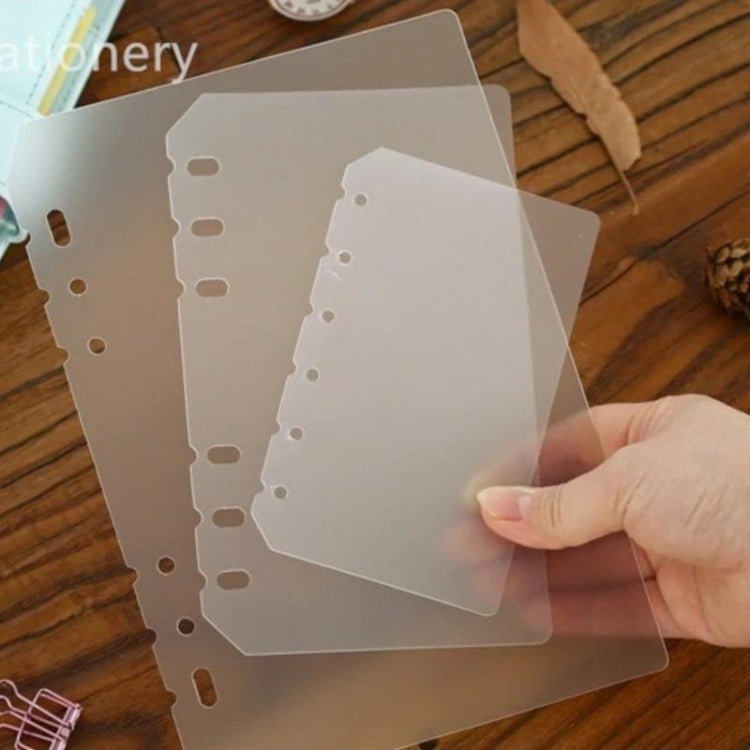 Accesorios Six Ring Binder Transparente, tamaño A5 (NO A LA VENTA)