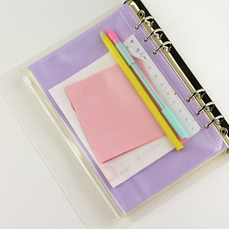 Accesorios Six Ring Binder Transparente, tamaño A5 (NO A LA VENTA)